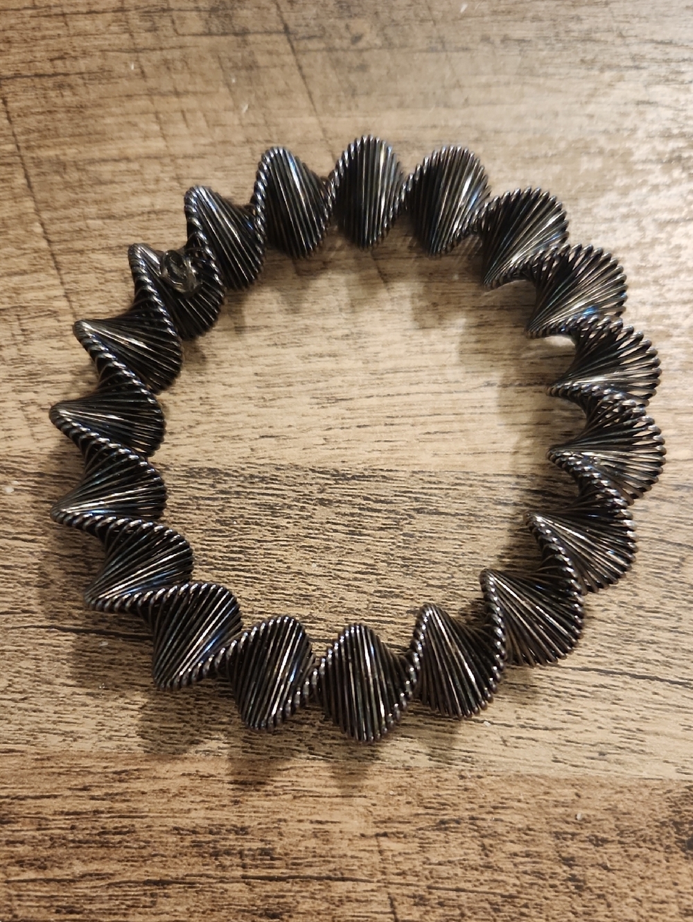 Vtg Coiled Wire Spring  Bracelet